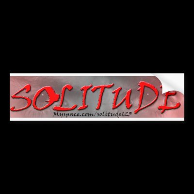SOLITUDE - Bumper Sticker by Solitude123