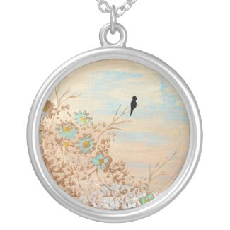 Solitude Round Necklace From Original Painting