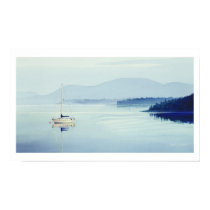 "Solitude" Single Sailboat Watercolor posters
