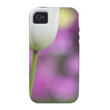 solo tulipán blanco iPhone 4/4S funda