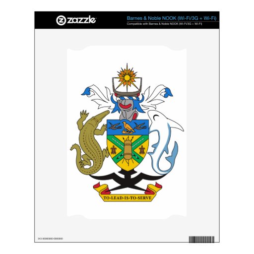 Solomon Islands Coat of Arms Skins For The NOOK | Zazzle