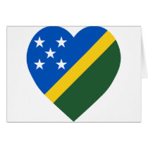 Solomon Islands Flag Heart cards