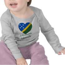Solomon Islands Flag Heart t-shirts