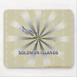 Solomon Islands Flag Map 2.0 Mousepads
