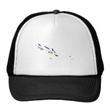 Solomon Islands Flag Map full size Hat