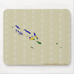 Solomon Islands Flag Map full size Mouse Pad