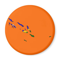 Solomon Islands flag map magnets by FlagStore Solomon Islands flag map magnets
