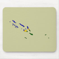Solomon Islands flag map Mouse Mats