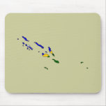 Solomon Islands flag map Mouse Mats