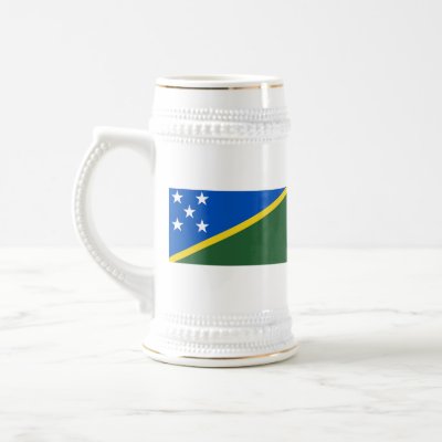 Solomon Islands Flag & Map Mug by FlagAndMap