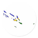 Solomon Islands flag map stickers by FlagStore Solomon Islands flag map stickers