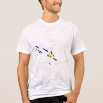 Solomon Islands flag map t-shirts
