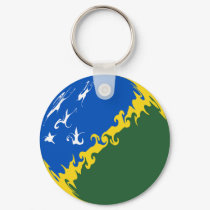 Solomon Islands Gnarly Flag keychains by Flagnostic Solomon Islands Gnarly Flag keychains