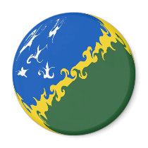 Solomon Islands Gnarly Flag magnets by Flagnostic Solomon Islands Gnarly Flag magnets