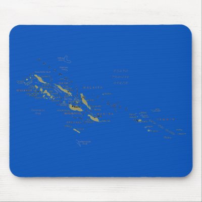 Solomon Islands Map Mousepad by FlagAndMap