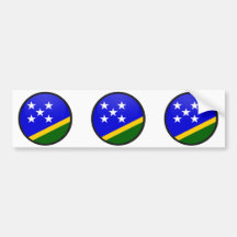 Solomon Islands quality Flag Circle Bumper Stickers