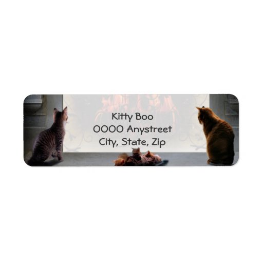 Solstice Kitties Return Address Labels