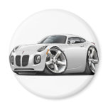 Solstice White Car magnets