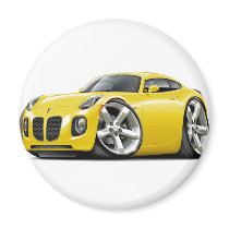 Solstice Yellow Car Refrigerator Magnet