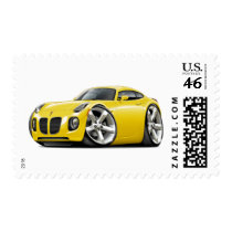 Solstice Yellow Car Postage Stamp