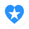 Somalia Flag Heart stickers