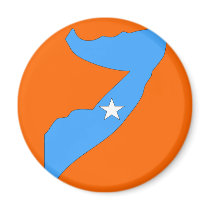 Somalia flag map magnet