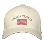 SOMALIA Vet with American Flag Embroidered Baseball Cap
