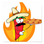 Sombrero Chile Chili Pepper Holds Up Pizza Print