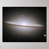 Sombrero Galaxy Hubble Telescope Image Poster