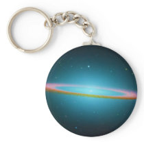 Sombrero Galaxy in infrared light Keychains