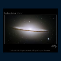 Sombrero Galaxy, largest Hubble mosaics ever assem posters by Space_Exploration Sombrero Galaxy, largest Hubble mosaics ever assem posters