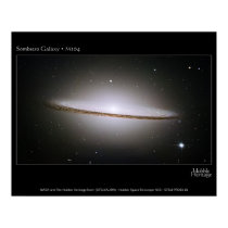 Sombrero Galaxy, largest Hubble mosaics ever assem posters