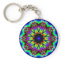 Sombrero Galaxy Mandala Keychain