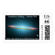 Sombrero Galaxy - Messier 104 postage by moxieann Sombrero Galaxy - Messier 104 postage