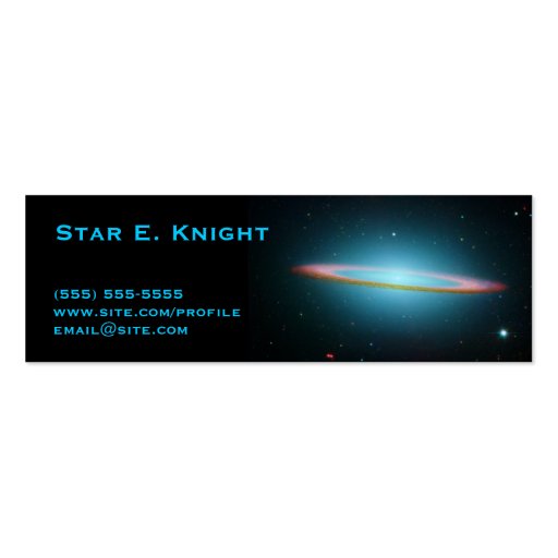 Sombrero Galaxy Profile Card Business Card Templates (front side)