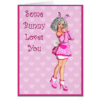 Some Bunny Loves You Anime Card card