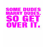 Some Dudes Marry Dudes. So Get Over It. t-shirts
