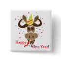 Some Gnu Stuff_Partier Gnu_Happy Gnu Year! buttons