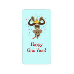 Some Gnu Stuff_Partier Gnu_Happy Gnu Year! label
