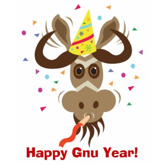 Some Gnu Stuff_Partier Gnu_Happy Gnu Year! shirt