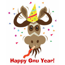Some Gnu Stuff_Partier Gnu_Happy Gnu Year! t-shirts by Artful_Animalz Some Gnu Stuff_Partier Gnu_Happy Gnu Year! t-shirts