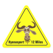 Some Gnu Stuff_road sign_Hyenasport 12 miles stickers