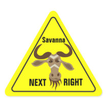 Some Gnu Stuff_road sign_Savanna Next Right stickers