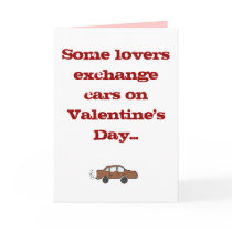 Some lovers exchange cars on Valentine's... Greeting Card