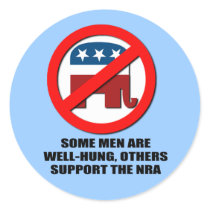 Some men are well-hung, others support the NRA stickers