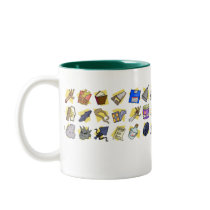 "Some of the neat stuff I've picked up." mugs