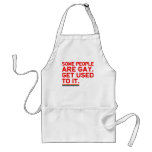 Some people are gay. Get used to it. Aprons