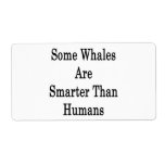 Some Whales Are Smarter Than Humans Custom Shipping Label