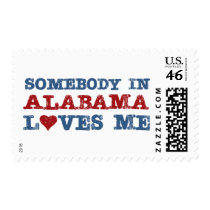 Somebody In Alabama Loves Me Postage Stamp