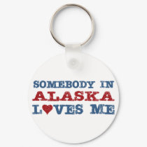 Somebody In Alaska Loves Me keychains by TeeShirtsTShirts Somebody In Alaska Loves Me keychains
